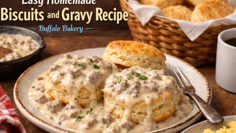 Homemade Biscuits and Gravy (Southern Comfort Food)