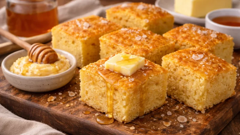 Honey Butter Cornbread (Sweet & Savory Side Dish)
