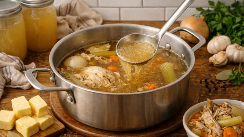 Homemade Chicken Stock Recipe (Rich & Gelatinous)