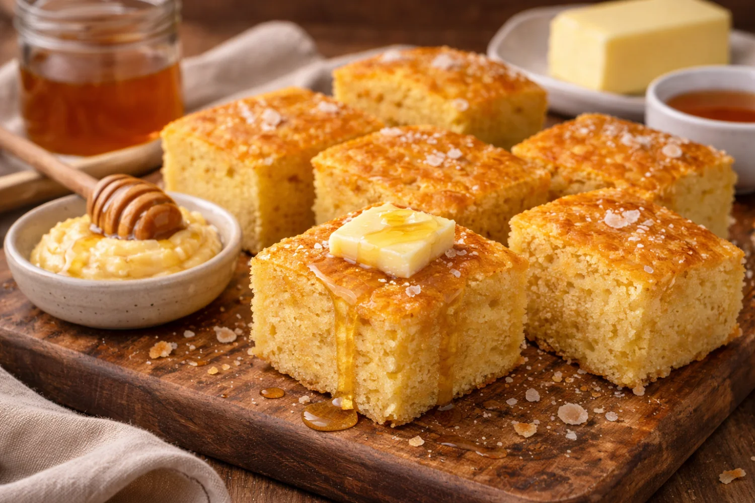 Honey Butter Cornbread Sweet and Savory Side Dish