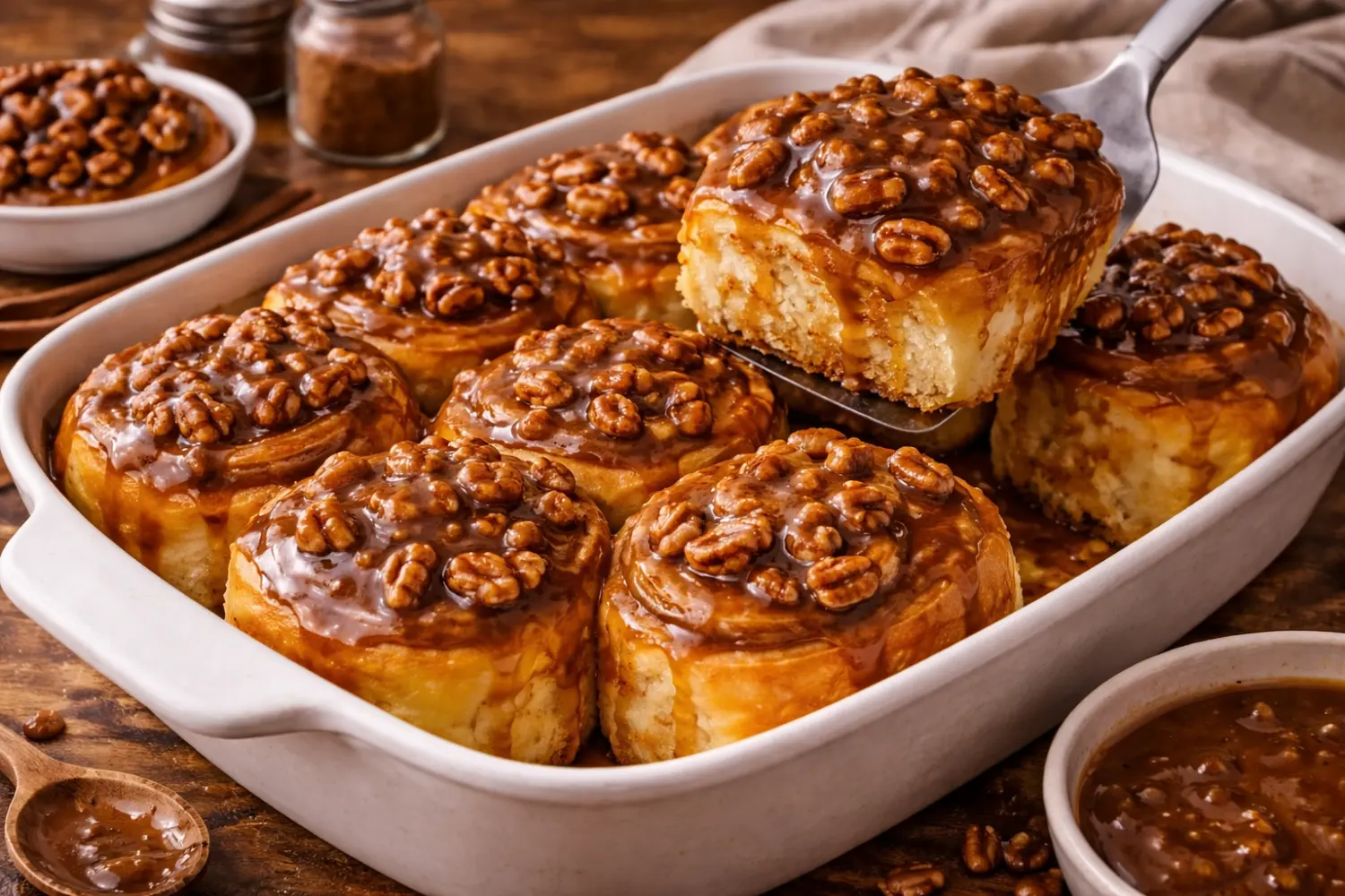 Old-Fashioned Sticky Buns with Gooey Caramel Sauce