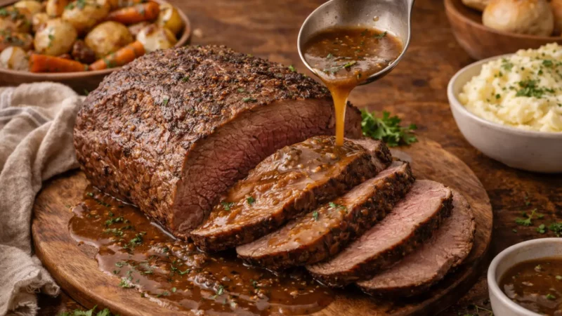 Oven-Roasted Rump Roast with Savory Gravy