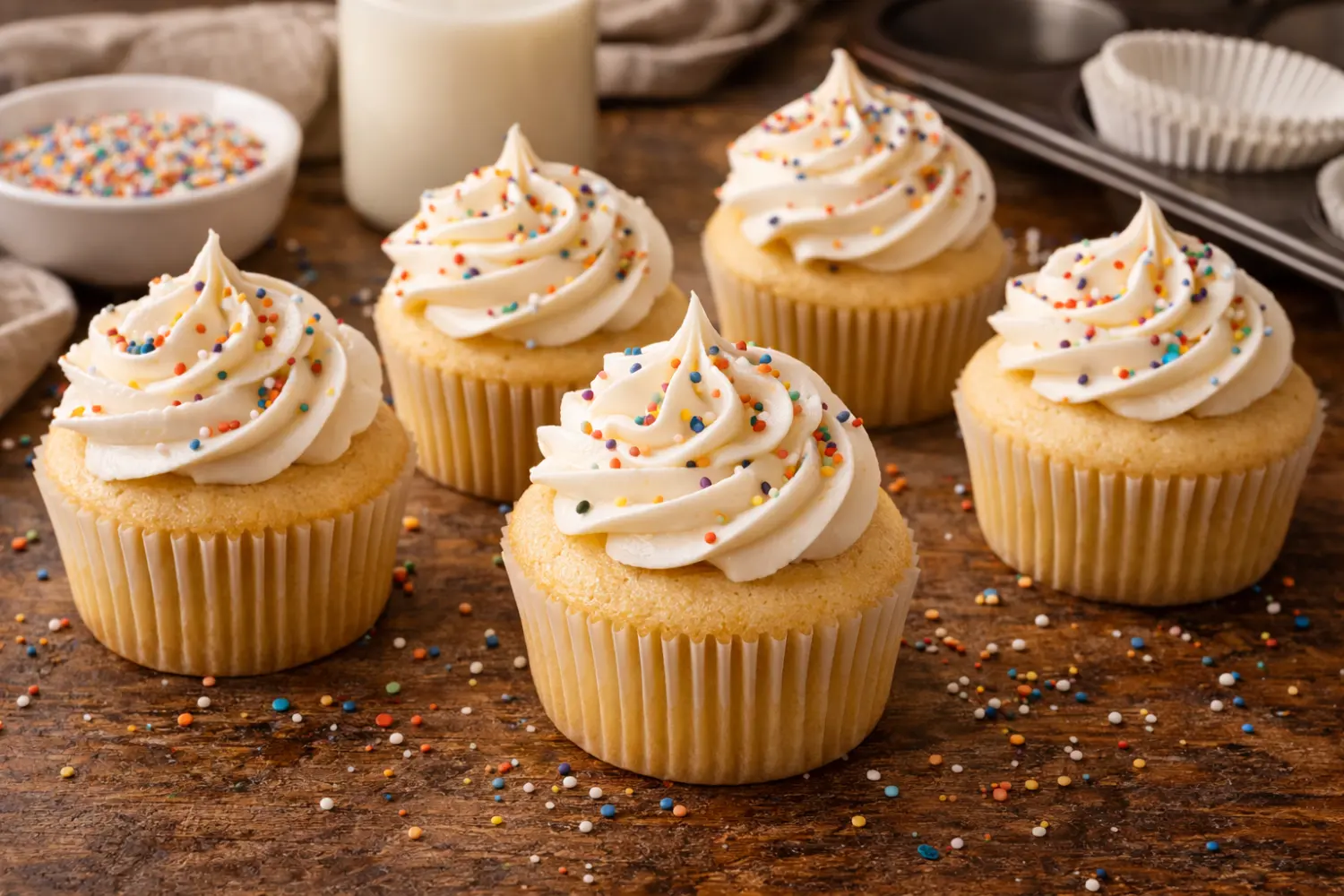 Perfect Vanilla Cupcakes from Scratch