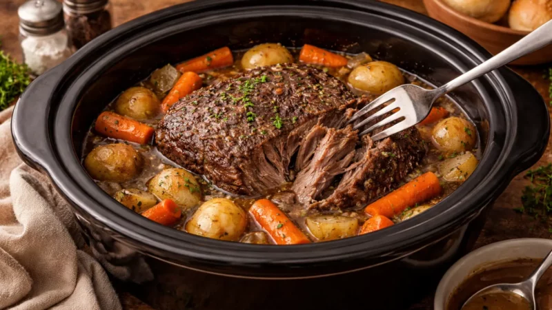Slow Cooker Pot Roast with Vegetables (Fall-Apart Tender)