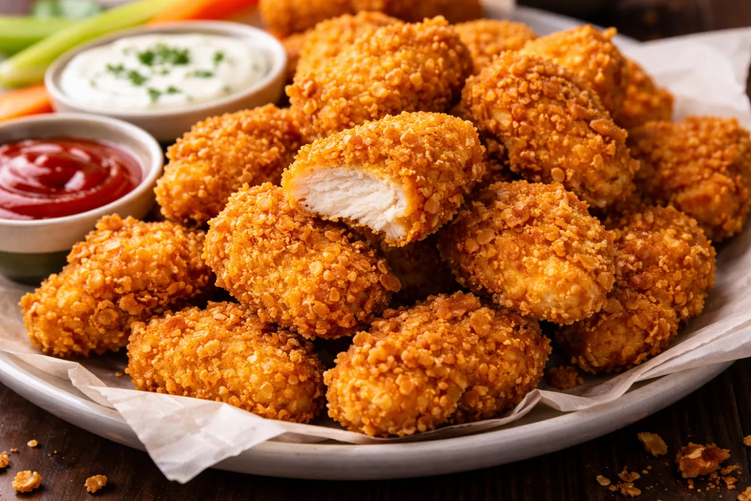 Ultra-Crispy Cornflake Chicken Nuggets