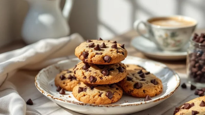 Bakery Style Chocolate Chip Cookies at Home