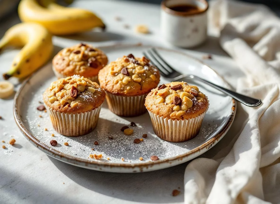 Soft and Tender Banana Muffins