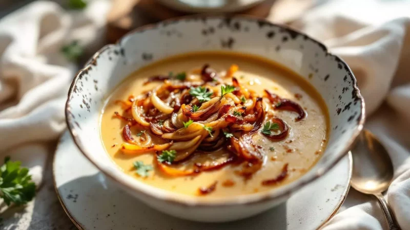 French Onion Soup with Deep Caramelized Onions