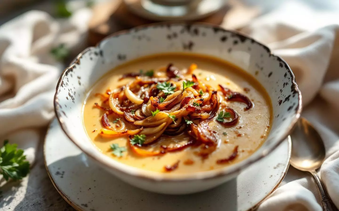 French Onion Soup with Deep Caramelized Onions