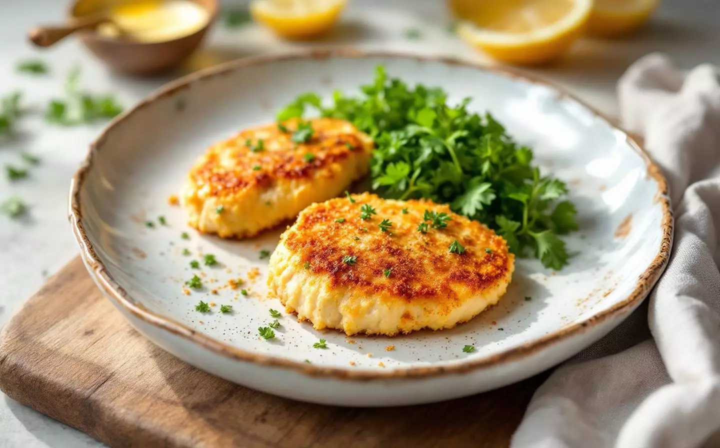 Juicy Chicken Cutlets with Parmesan Crust