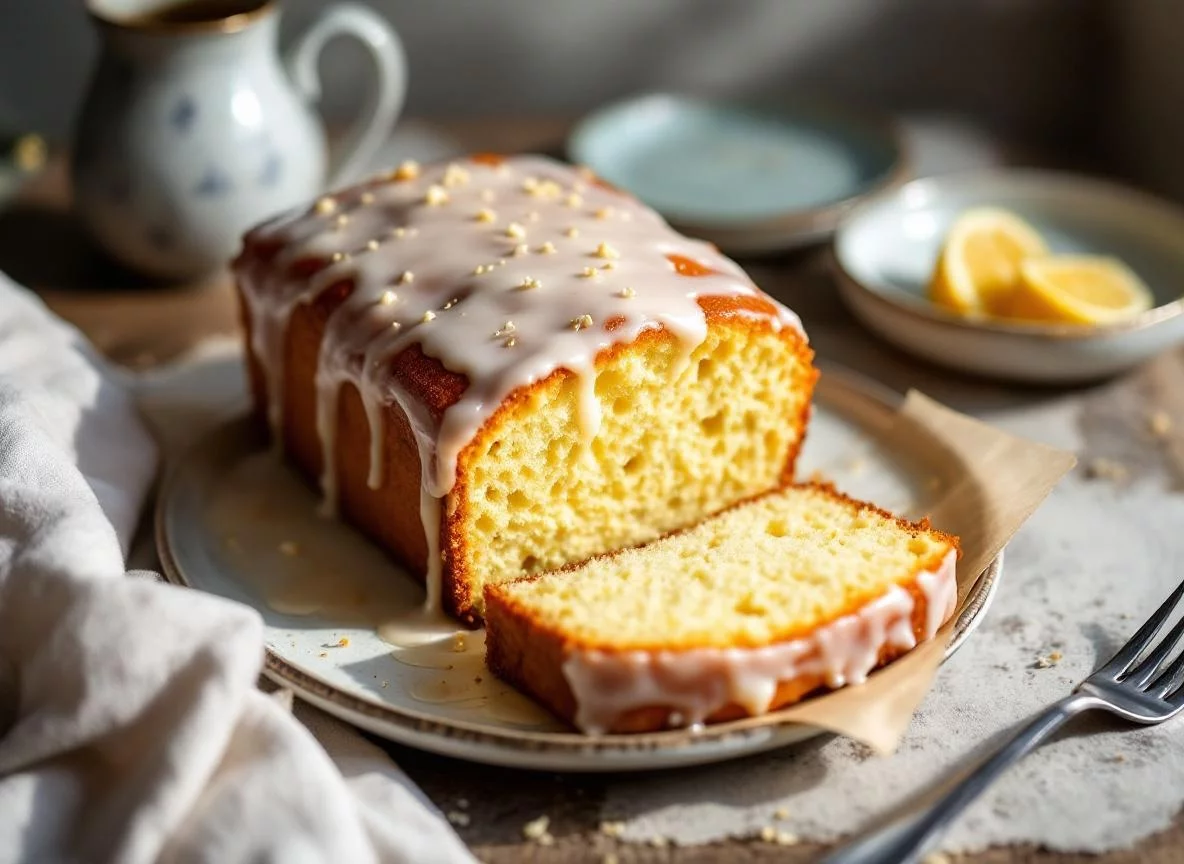 Classic French Lemon Loaf Cake with Sweet Glaze
