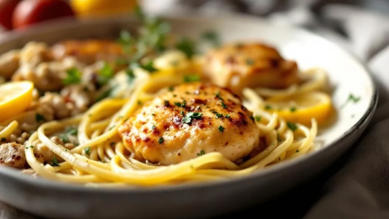 One-Pan Lemon Garlic Chicken Thighs Recipe