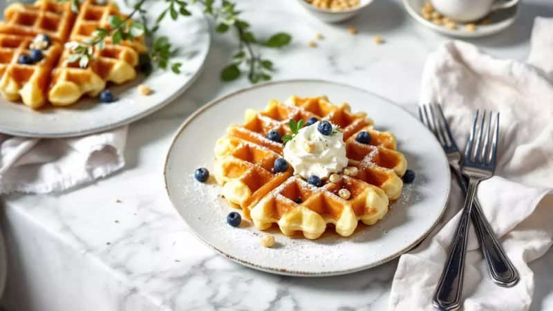 Classic Crispy Belgian Waffles Recipe (Golden Outside, Soft Inside)